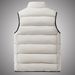 Men's Water Repellent Winter Vest – Stand Collar Thickened Jacket, Solid Color (Black/Khaki, Sizes L-5XL)_viptrois.com