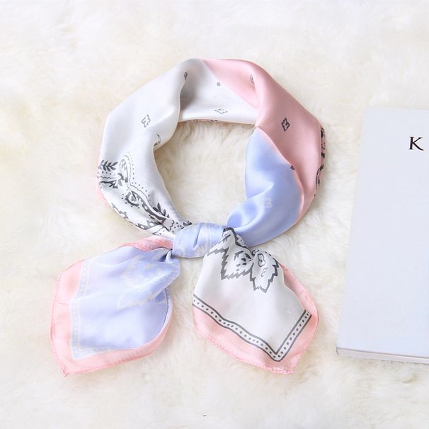 Spring Autumn Winter New Product Silk Small Women's Korean Versatile Professional Flight Attendant Square Neck_viptrois.com