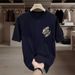 Fashionable And Rendy Brand Ligh Luxury Men's Shor T-shirt, Summer New Prin, High-end Round Neck Half Sleeved_viptrois.com