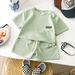 Mother&Kids Children's summer Children's casual suit Loose clothes boys short sleeve waffle baby summer_viptrois.com