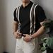 Light Business High End Temperament Trend Men's Summer Simple Fashion Harajuku Youth Popular Polo Shirt New Short Sleeve_viptrois.com