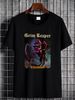 Men's Grim Reaper See You In Hell T-shirt Medium Black Graphic Stylish Streetwear Comfortable Fashion Soft Homme Versatile Slightly_viptrois.com