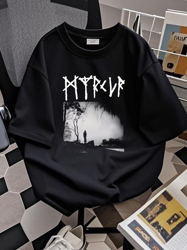 myrkur M T Shirt Soft Stylish Stretched Top For Everyday Wear Comfortable Streetwear Casual Unisex Fashion Designer Clothes Homme Slightly Summer_viptrois.com