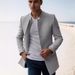 Men's Slim Fit Blazer Jacket – Lightweight Polyester Casual Coat (S-XXXL, Black/Khaki/Grey/Blue/Green)_viptrois.com