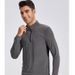 Men's Clothing Dark Pattern Quick-Drying Clothes Long-Sleeved T-Shirt Stand-Up Collar Polo Fitness Sports Running Breathable Tide_viptrois.com
