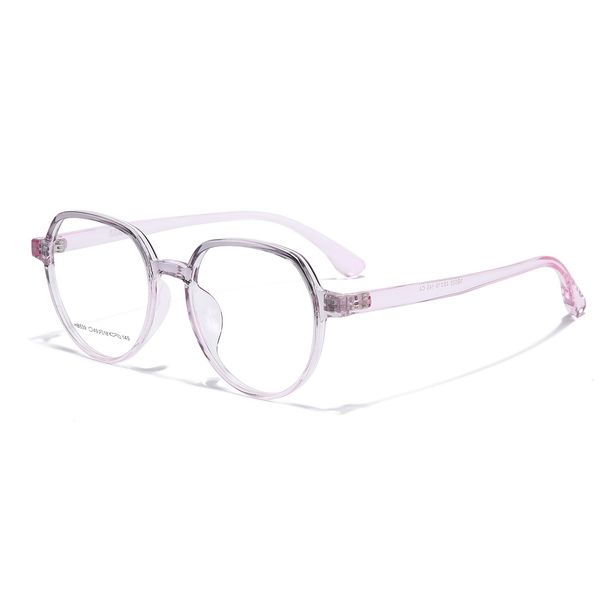 Women's Eyewear Frames New Tr90 Men And Women's Plain Mirror Retro Round Large Frame Glasses Myopia Glasses Frame High End Brown_viptrois.com