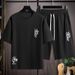 Men's Clothing Summer New Large Size Sports Suit Short Sleeved Trendy Shorts Loose Top Casual Handsome Men's Suit_viptrois.com
