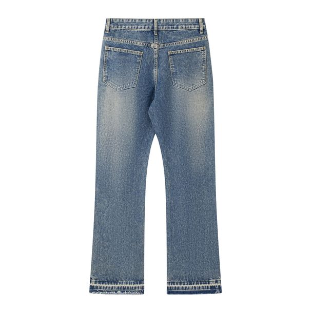 Men's Clothing Distressed Washed Cut Wide Leg Cleanfit Flared Jeans_viptrois.com