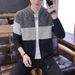 Loom Cross-Border Foreign Trade Dropshipping Autumn Winter Men's Zipper Fleece Lined Thickened Knitted Cardigan Stand Collar_viptrois.com