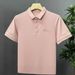 Men's Luxury Casual Polo Shirt Short Sleeve Turn Down Collar Loose Fit Summer Top Trendy Fashion High Street Embroidery_viptrois.com