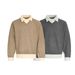 2025 Autumn Men's Clothing Simple Korean Old Money Style Knitted Polo Collar Sweater Two-Piece Base Shirt_viptrois.com