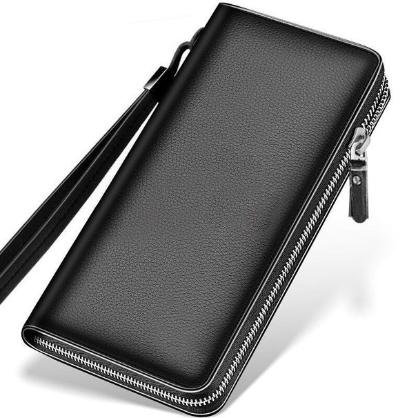 Men's Bags New High Value Men's Long Clutch Bag With Large Capacity Mobile Phone Card Holder Zipper Hand Clutch Bag Trendy_viptrois.com