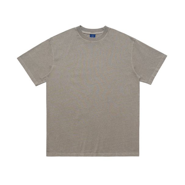 American Style Trendy Brand Pure Cotton Solid Color Loose Short Sleeve T-Shirt Unisex Street Summer_viptrois.com