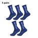 Premium Football Socks With Grip Dots - Breathable, Anti-Slip, Moisture-Wicking Sports Socks For Men & Women (5-Pack, Assorted Colors)_viptrois.com