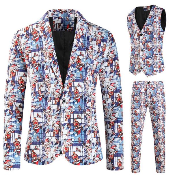 autumn and winter new casual 3D printed suits, vests, trousers suits, 3-piece set 3TZ-XMK_viptrois.com