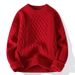 Sweater Men's Autumn And Winter Fried Dough Twists Sweater Casual Sweater Men's Round Neck_viptrois.com