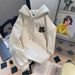 Trendy New Printed Hooded Sweatshirt With Casual And Fashionable Design, Versatile And Loose Top_viptrois.com