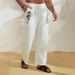 Men's Clothing New Comfortable Casual Loose Wide Leg Pants Beach Style Printed Solid Color Trousers For Men_viptrois.com