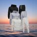 Unisex 3-Piece Winter Tracksuit Set - Fleece-Lined Hoodie & Joggers With Breathable Comfort_viptrois.com