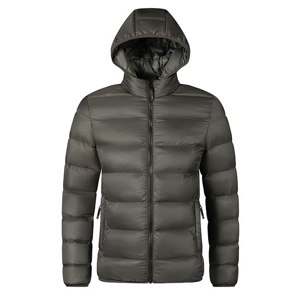 Men's Clothing Men's Lightweight Hooded Jacket, Casual Slim Fit Cotton Padded Coat, Solid Color Zip Up Winter Outerwear For Men_viptrois.com