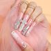 European And American Hand Made Long Water Pipe Cross French Style False Nails Nails_viptrois.com