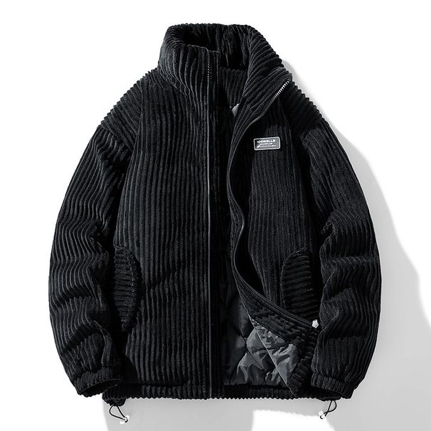 2025 New Autumn Winter Stand Collar Corduroy Jacket For Men Couples Thickened Windproof Cotton Coat American Style_viptrois.com
