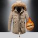 Winter Men's Cotton-padded Tooling Fleece Thickened Medium And Long Loose Coat Cotton-padded Jacket_viptrois.com