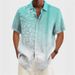 Men’s Clothing Summer Hot Selling Bamboo Men's Short Sleeved Digital 3D Printed Color Matching Leaf Element Lapel Shirt_viptrois.com