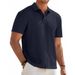 Men's Snake Pattern Stretch Textured Shirt Short Sleeved Casual Knitted Jacquard Summer Top US Size_viptrois.com