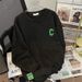 Hoodie Men's Loose Long Sleeved T-shirt Embroidered Round Neck Top Loose Plus Size Jacket_viptrois.com