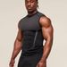 Trendy Men's Gym Vest Style Quick Drying Breathable Sleeveless Sports Training Top Jacquard Seamless Stretch For Outdoor & Sport Wear_viptrois.com