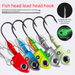 Fish Lead Head Hook With UV Soft Large Weight 40g 30g Luminous Bait Zhoushan Sea Fishing Bass Lure_viptrois.com