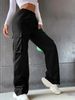 Urban Cargo Pants For Women – High-Waisted Wide-Leg Streetwear With Multi-Pockets (S-3XL, Black/Khaki/Army Green)_viptrois.com