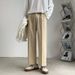 Men's Clothing Korean Internet Celebrity Drape Straight Suit Pants Men's Loose Korean Version Of Casual White Wide Leg Trousers Mopping Pants_viptrois.com