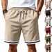 Men's Loose Fit Color Block Fitness Shorts American Style Summer Casual Sports Training Basketball Shorts_viptrois.com
