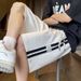 Men's Striped Athletic Shorts Color Block Design Summer High Street Style Trendy Brand Versatile Casual Mid-Length Five Point Pants_viptrois.com
