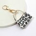 Bag Charms Leopard Print Small Curved Bag Keychain Pendant PU Leather Coin Purse Keychain Cross Border Car Bag Pendant Accessories_viptrois.com