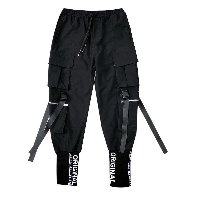 Men's Retro High Streetwear Cargo Pants Men Loose Straight Casual Sweatpants Joggers_viptrois.com