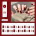 False Nails Cat's Eye Three Dimensional Red Bow Colorful Glitter Short Detachable Wearable Nail_viptrois.com