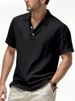 K Men's New Solid Color Loose And Simple Lapel Outdoor Casual Polo Shirt_viptrois.com