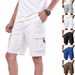 Summer Men's Casual Loose Fit Cargo Shorts With Multiple Pockets Style Heavyweight Knit Terry Sports Outdoor_viptrois.com