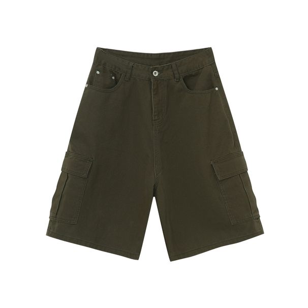 Men's Clothing Summer Straight Wide Leg Workwear Denim Shorts Loose And Casual Versatile Shorts_viptrois.com