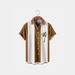 Men's Clothing Summer New Men's Coconut Tree Print Hawaiian Short Sleeved Shirt Casual Large Size Cardigan Lapel Beach Shirt_viptrois.com