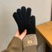 Winter Thickened Fleece-Lined Korean Style Cold-Proof Cycling Touchscreen Knitted Warm Unisex Woolen Gloves_viptrois.com