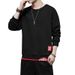Men’s Layered Look Long Sleeve T-Shirt – Korean Streetwear Pullover, Autumn Essentials, Ribbed Hem Casual Top_viptrois.com