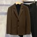 Men's Clothing Handsome Woolen Suit Retro Casual Trendy Suit Small Jacket Thick Warm Tops_viptrois.com