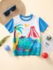 Mother & Kids Summer Clothing Boys White Short Sleeved Boys Trendy Children's T Shirt Cartoon Car Pattern Summer Half Sleeve_viptrois.com