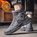 Men's Shoes Cotton Shoes Plus Velvet Winter Warm Camouflage Work Boots Sports Casual Wear Resistant Trendy Shoes_viptrois.com
