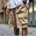 Men's Clothing Men's Cargo Shorts Multi Pocket Design Sporty Casual Size Five Point Pants For Formal & Casual_viptrois.com