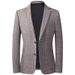 Men's Clothing Lacebert Autumn And Winter Knitted Wool Suits For Young And Middle Aged Men, Small Suits, Men's Slim Wool Casual Suits_viptrois.com